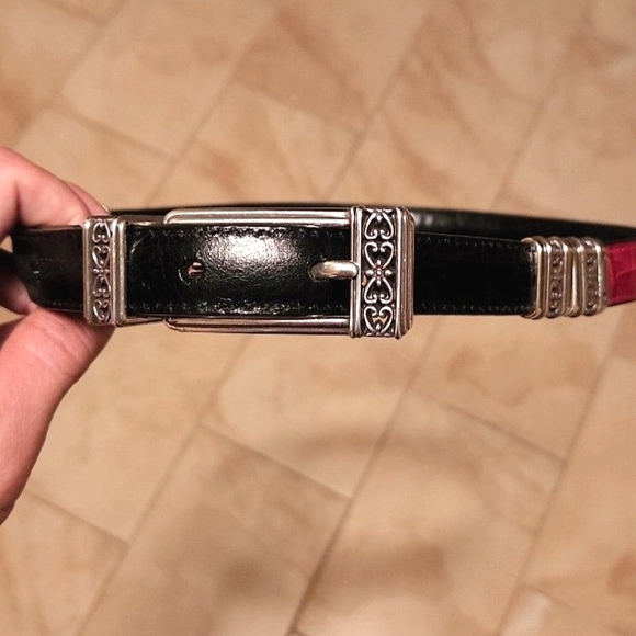Brighton Accessories - Brighton Black/Red Reversible Leather Belt